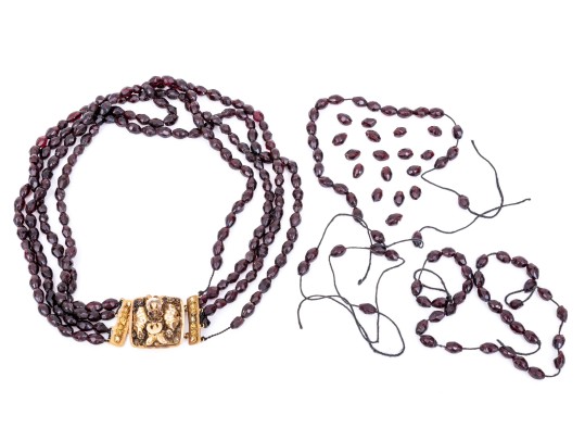 19th Century Dutch Multi-Strand Beaded Choker Necklace