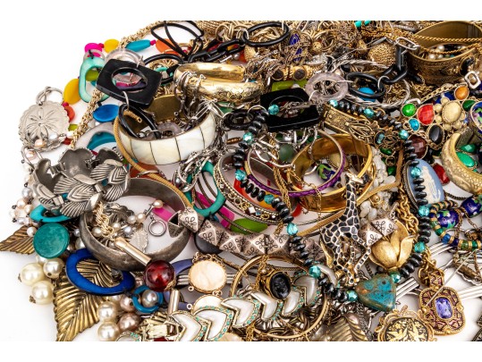 Large Collection Of Assorted Fashion And Costume Jewelry Pieces