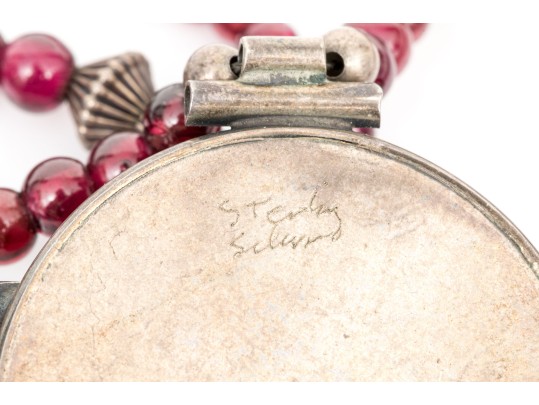 Fabulous Signed Sterling Silver Handcrafted Double Camel Motif Necklace