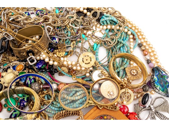 Large Collection Of Assorted Fashion And Costume Jewelry Pieces