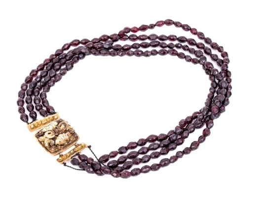19th Century Dutch Multi-Strand Beaded Choker Necklace