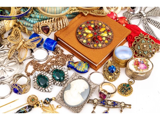Large Collection Of Assorted Fashion And Costume Jewelry Pieces