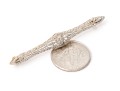 14k Yellow And White Gold Pretty Antique Filigree Bar Pin