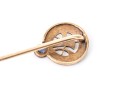 14k Yellow And White Gold Antique Deco Style Sapphire Set Stick Pin