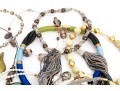 Collection Of Wonderful Assorted Beaded Fashion Necklaces, Including A Monopoly Piece Motif
