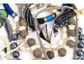 Collection Of Wonderful Assorted Beaded Fashion Necklaces, Including A Monopoly Piece Motif