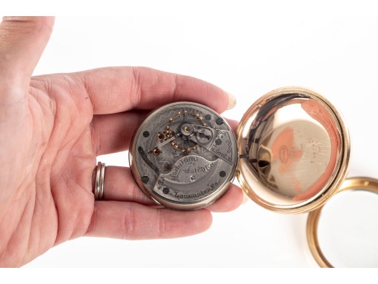 Gold-Filled Hamilton & Fahys 17 Jewel Pocket Watch