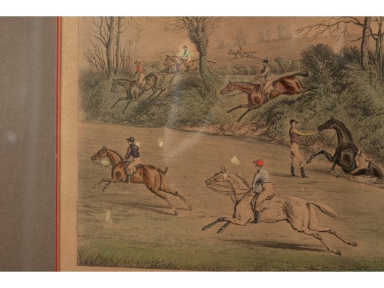 Hand-Colored Fox-Hunting Etchings By Samuel Howitt & James Pollard 