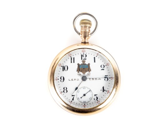 Gold-Filled Hamilton & Fahys 17 Jewel Pocket Watch
