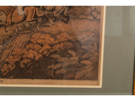 Hand-Colored Fox-Hunting Etchings By Samuel Howitt & James Pollard 