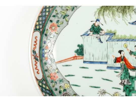 Chinese Famille Verte Porcelain Charger