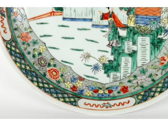 Chinese Famille Verte Porcelain Charger
