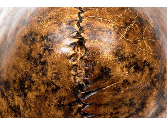 Attrib. Dimitro Omersa Vintage Hand-stitched Leather Donkey Form Footstool