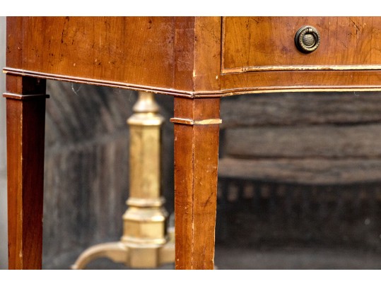 Federal Style Serpentine Leather Top Desk