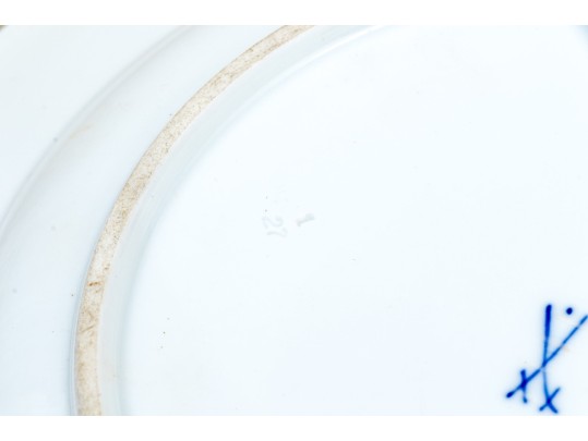 Gorgeous German, Meissen Hand-Painted Porcelain Plate