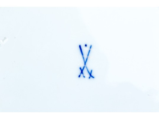 Gorgeous German, Meissen Hand-Painted Porcelain Plate