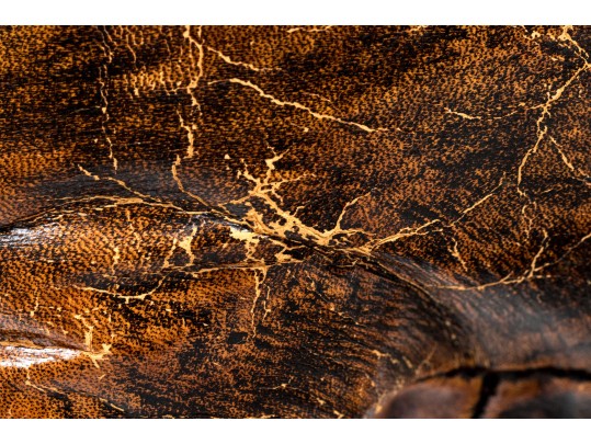 Attrib. Dimitro Omersa Vintage Hand-stitched Leather Donkey Form Footstool