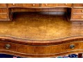 Federal Style Serpentine Leather Top Desk