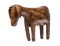 Attrib. Dimitro Omersa Vintage Hand-stitched Leather Donkey Form Footstool
