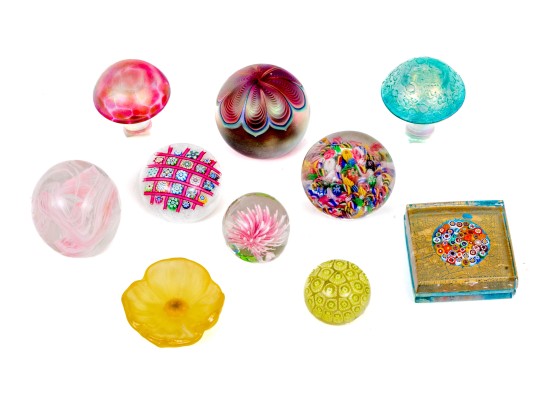 Fabulous Collection Of Ten Artisan Glass, Including Murano And Daum