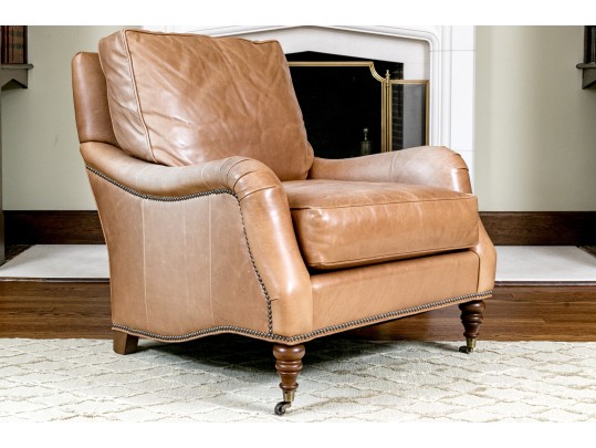 Wesley Hall Village Upholstery Leather Club Chair