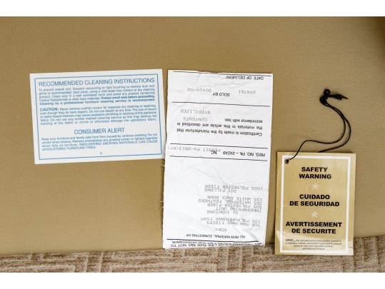 Handsome Upholstered Club Chair With Ottoman