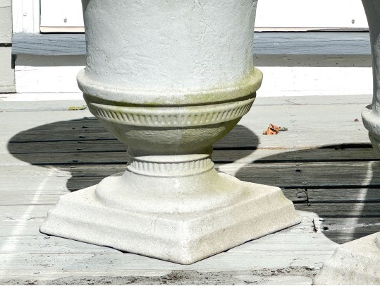 Pair Of Neoclassical Style Resin Garden Urns