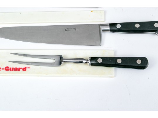 Collection Of Chef's Knives And Tools