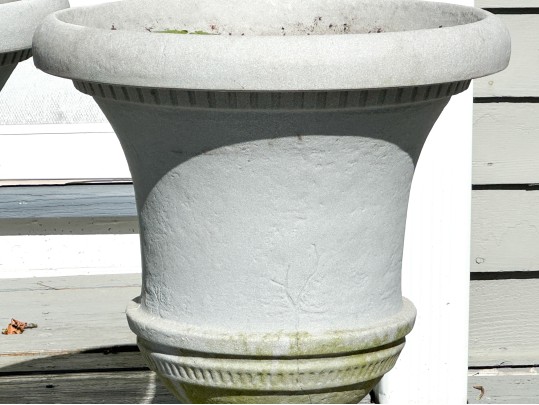 Pair Of Neoclassical Style Resin Garden Urns