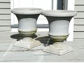 Pair Of Neoclassical Style Resin Garden Urns