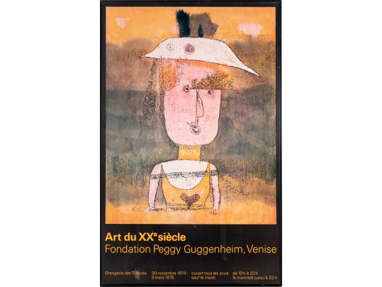 1974 Paul Klee Paris Exhibition Poster Peggy Guggenheim Foundation