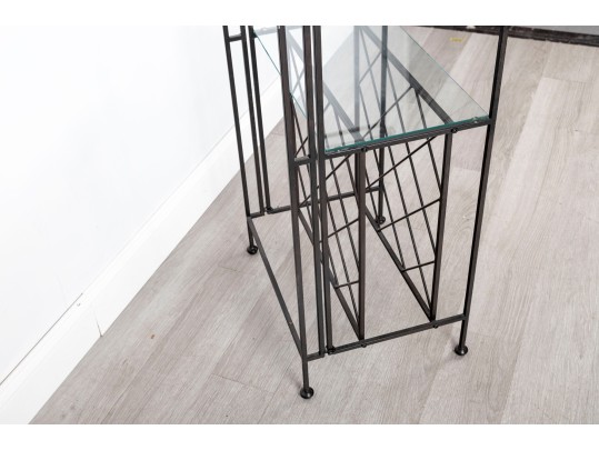 Metal Wine Rack & Glass Holder