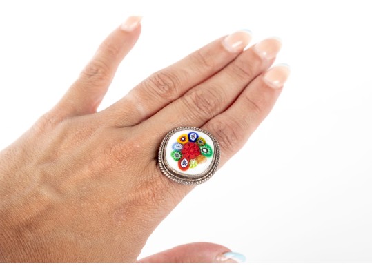 Excellent Millefiori Glass Rings