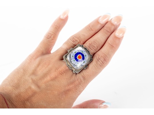 Excellent Millefiori Glass Rings