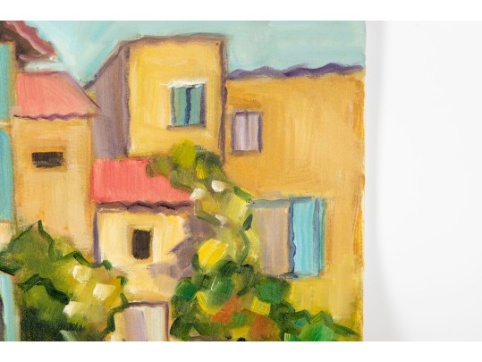 Hannah Cole Buie (American, B. 1955) Brantome Streets Oil On Canvas Painting