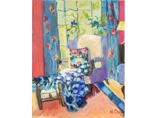 Hannah Cole Buie (American, B. 1955) Sunroom Oil On Canvas Painting