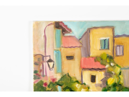 Hannah Cole Buie (American, B. 1955) Brantome Streets Oil On Canvas Painting