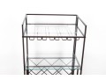 Metal Wine Rack & Glass Holder