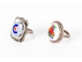Excellent Millefiori Glass Rings