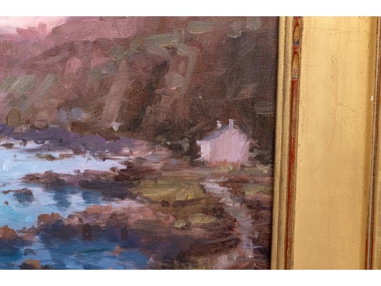 EJ Paprocki (American, B. 1971) Oil On Canvas, Impressionist Coastal Landscape