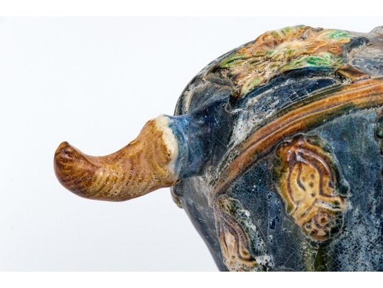 Decorative Chinese Tang Dyn. Style Glazed Ceramic Horse