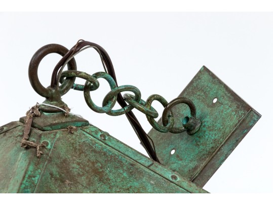 American Made Arroyo Craftsman Copper And Glass Lantern Pendant