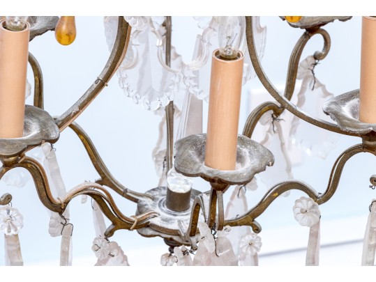Louis XV Style Crystal Six Light Chandelier