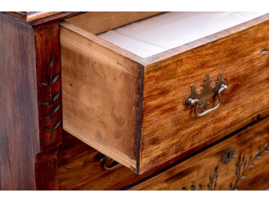 Antique Carved Chest Of Three Drawers