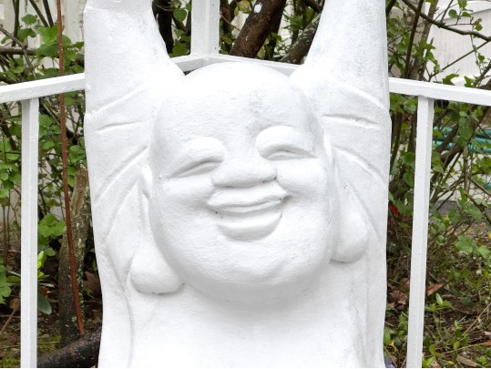 White Finished Cement Buddha