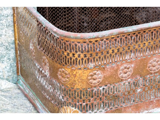 Antique Brass Fireplace Fender