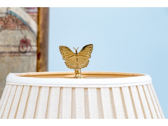 Chinese Famille Rose On Yellow Ground Gu Form Porcelain Table Lamp