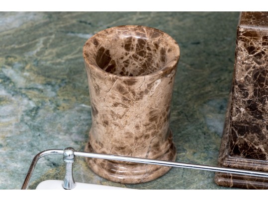 Stone Bathroom Lot And Ceramic Napkin Holder