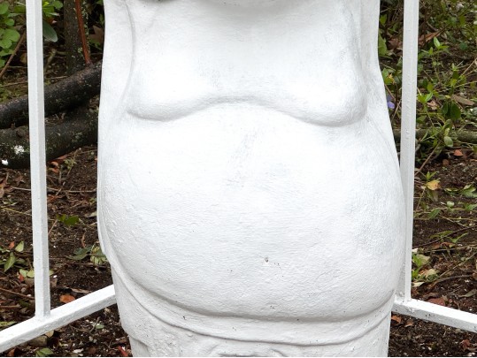 White Finished Cement Buddha