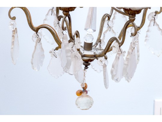 Louis XV Style Crystal Six Light Chandelier